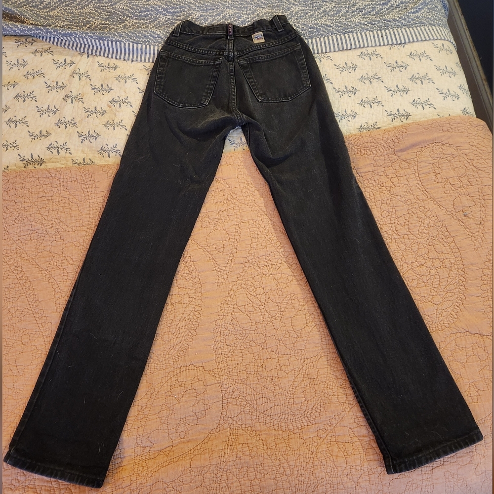 VTG Cruel Girl Black Straight Leg Jeans Size 23" Short